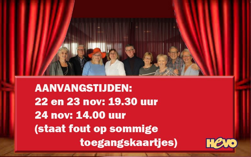 HEVO toneel: “Drie halen, één betalen” HEVO toneel: “Drie halen, één betalen”