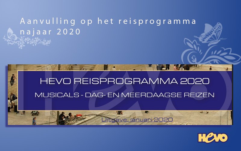 HEVO reizen in het najaar 2020 HEVO reizen in het najaar 2020