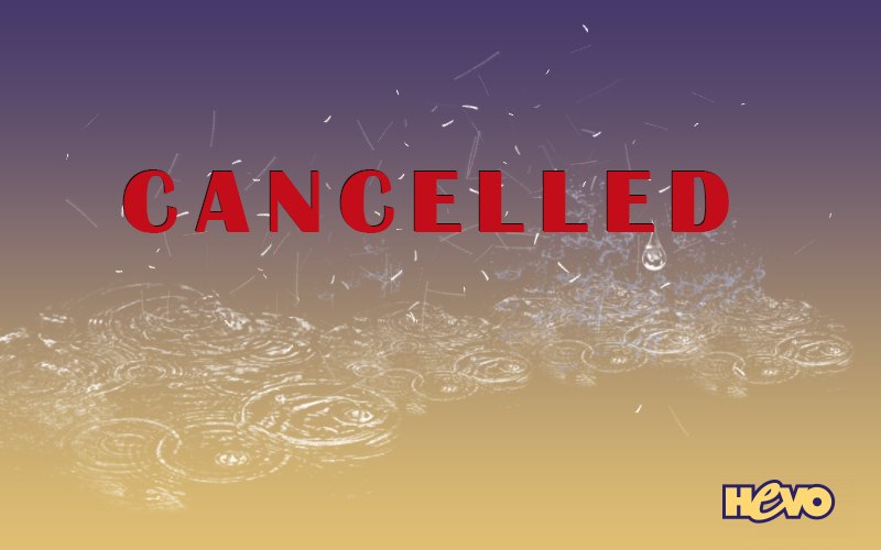Helaas….we moeten weer cancellen Helaas….we moeten weer cancellen