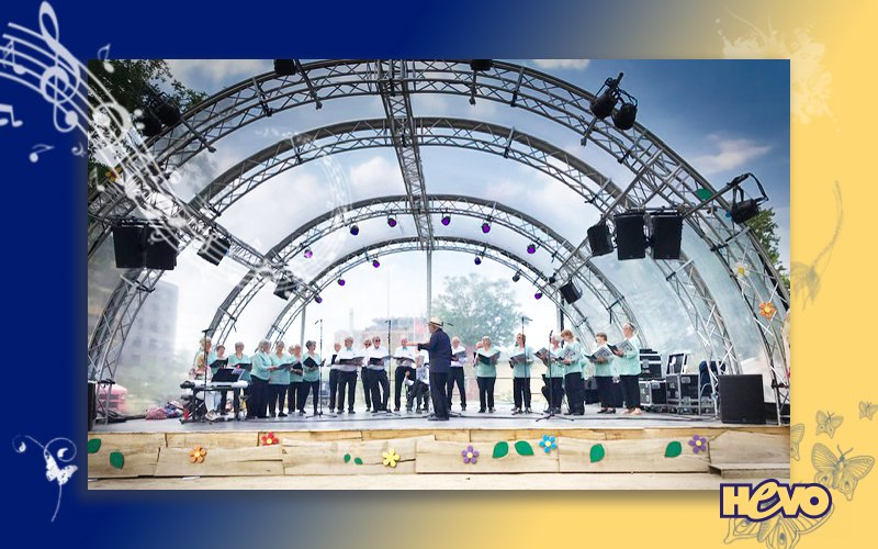 Een succesvol optreden van HEVO-koor op Floriade