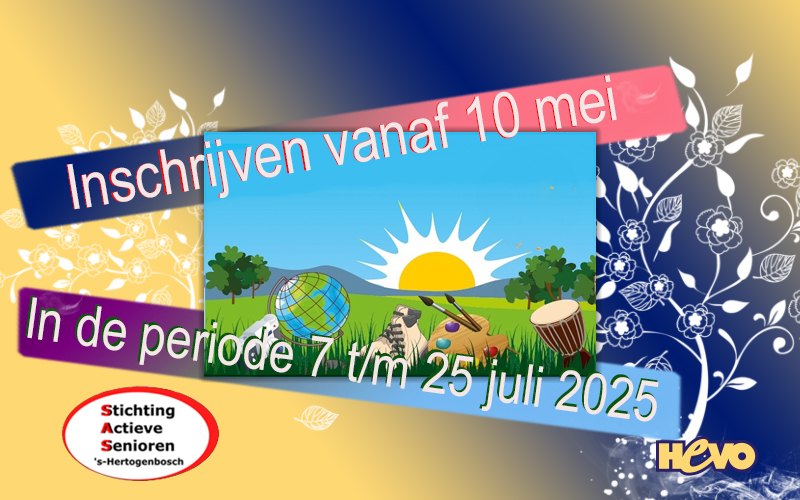 Activiteiten SAS-Zomerschool55+ staan klaar